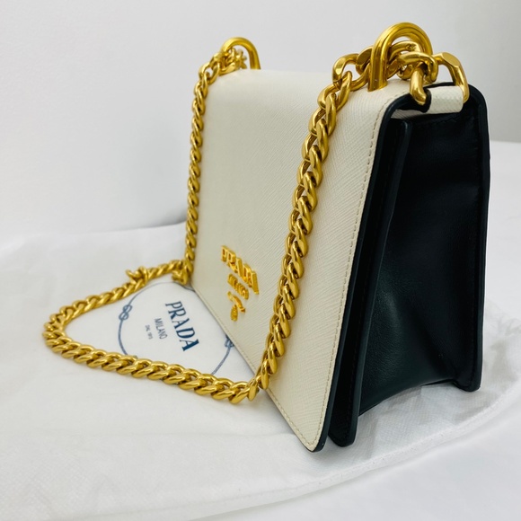 PRADA - Chain Flap Bag Saffiano Leather (New) - Picture 5 of 8